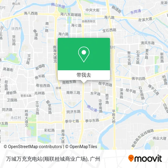 万城万充充电站(顺联桂城商业广场)地图