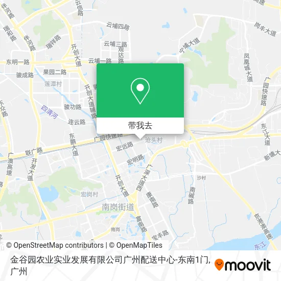 金谷园农业实业发展有限公司广州配送中心-东南1门地图