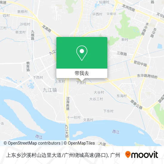 上东乡沙溪村山边里大道/广州绕城高速(路口)地图