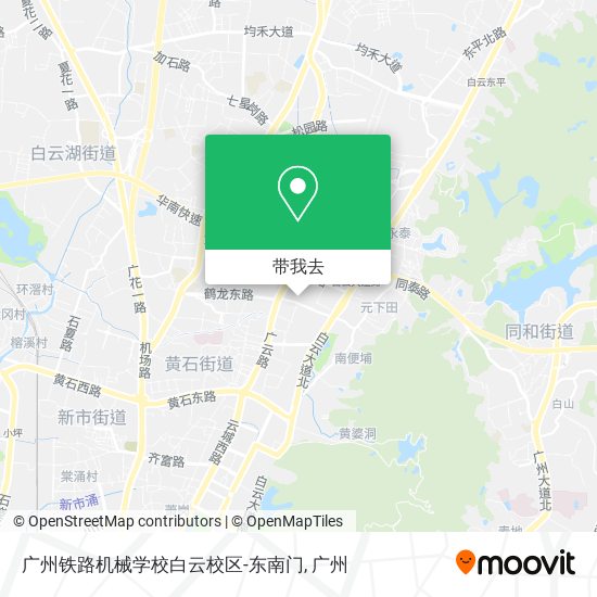 广州铁路机械学校白云校区-东南门地图