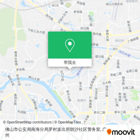 佛山市公安局南海分局罗村派出所朗沙社区警务室地图