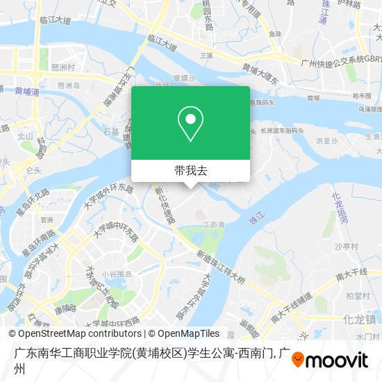 广东南华工商职业学院(黄埔校区)学生公寓-西南门地图