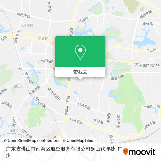 广东省佛山市南海区航空服务有限公司狮山代理处地图