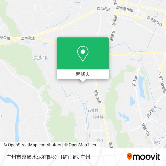 广州市越堡水泥有限公司矿山部地图