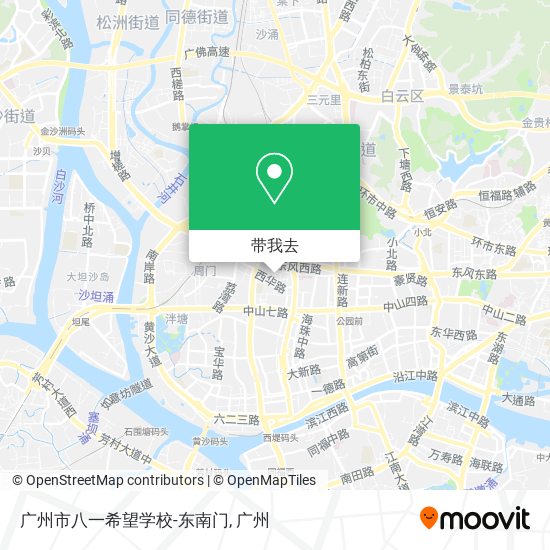广州市八一希望学校-东南门地图