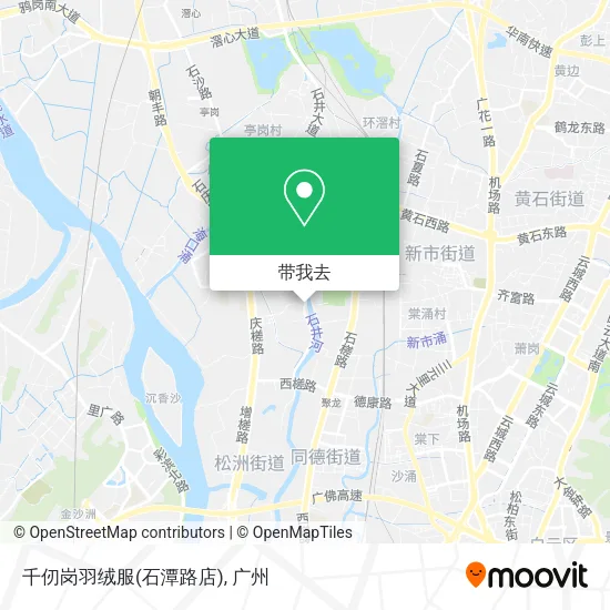 千仞岗羽绒服(石潭路店)地图