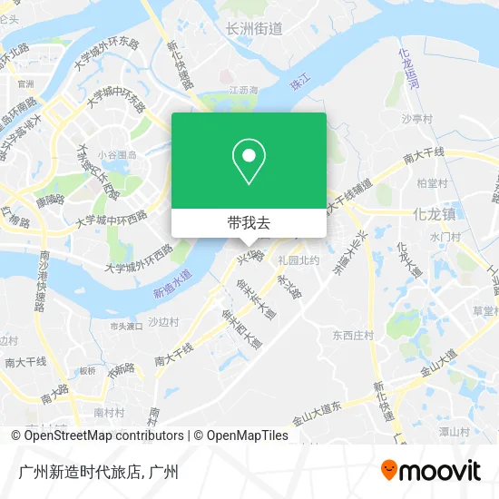 广州新造时代旅店地图