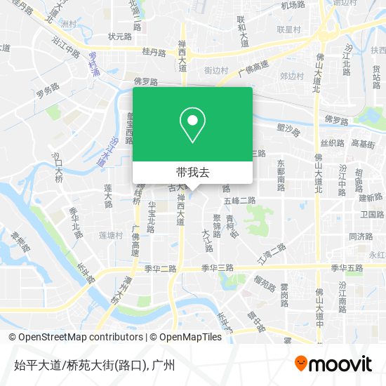 始平大道/桥苑大街(路口)地图