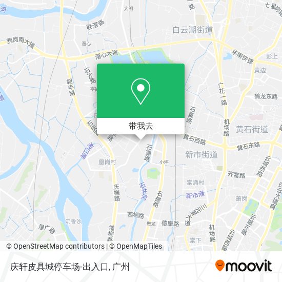 庆轩皮具城停车场-出入口地图