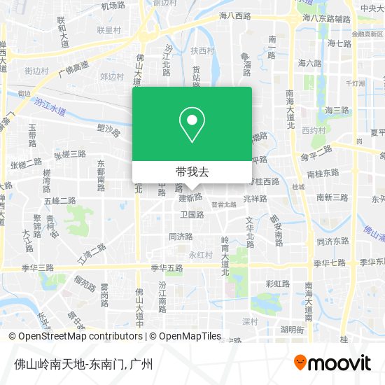 佛山岭南天地-东南门地图