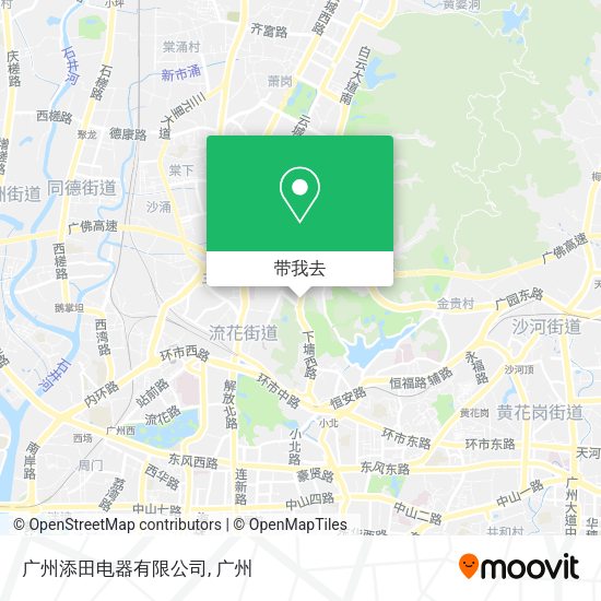 广州添田电器有限公司地图