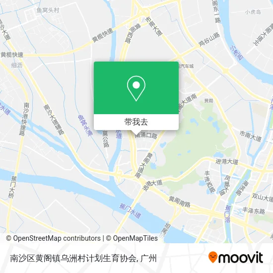 南沙区黄阁镇乌洲村计划生育协会地图