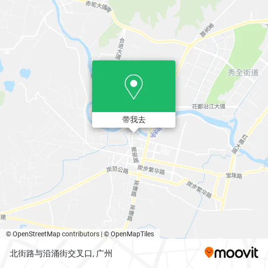 北街路与沿涌街交叉口地图