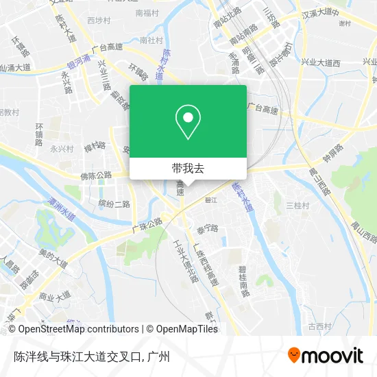 陈泮线与珠江大道交叉口地图
