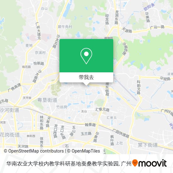 华南农业大学校内教学科研基地蚕桑教学实验园地图