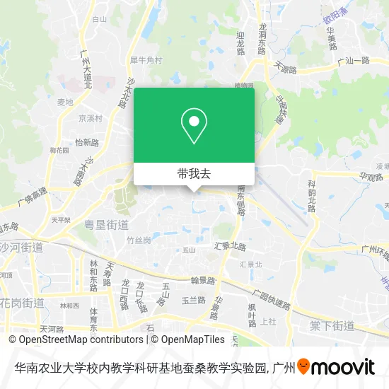 华南农业大学校内教学科研基地蚕桑教学实验园地图