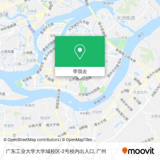 广东工业大学大学城校区-2号校内出入口地图