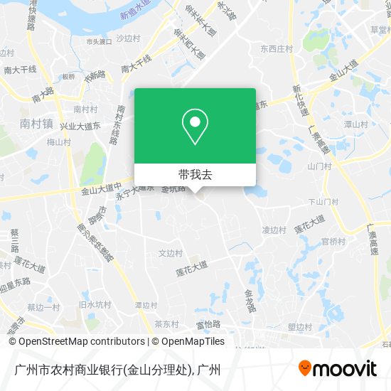 广州市农村商业银行(金山分理处)地图