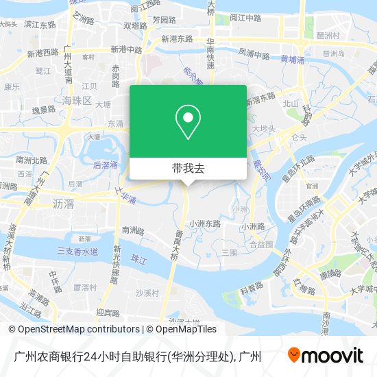 广州农商银行24小时自助银行(华洲分理处)地图