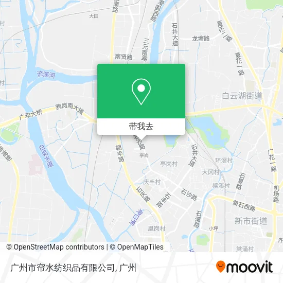广州市帘水纺织品有限公司地图