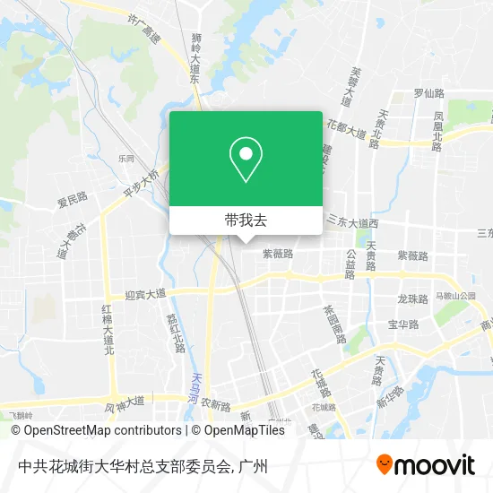 中共花城街大华村总支部委员会地图