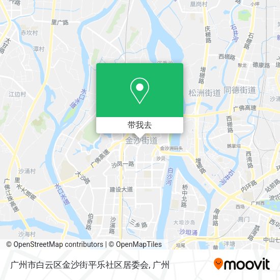 广州市白云区金沙街平乐社区居委会地图
