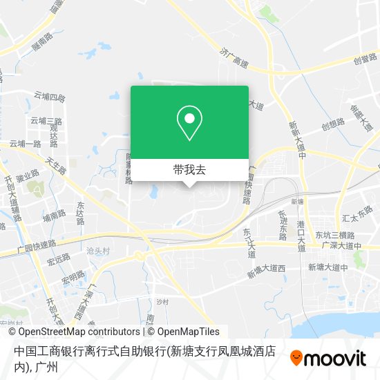 中国工商银行离行式自助银行(新塘支行凤凰城酒店内)地图