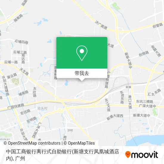 中国工商银行离行式自助银行(新塘支行凤凰城酒店内)地图