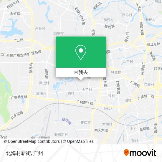 北海村新街地图