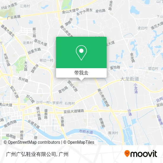 广州广弘鞋业有限公司地图