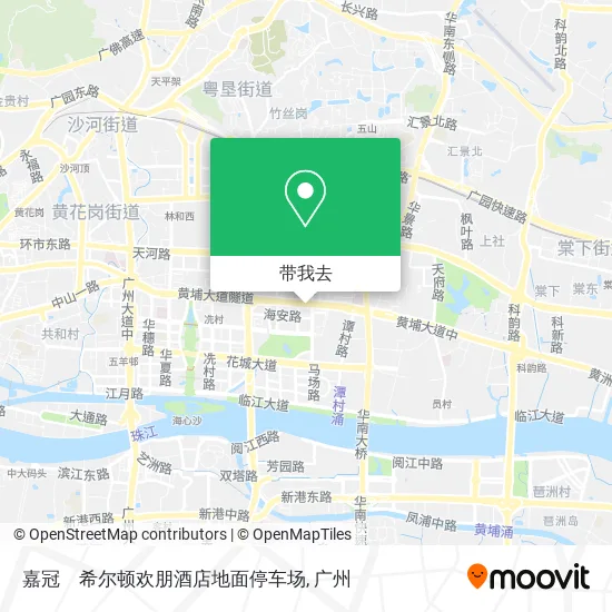嘉冠　希尔顿欢朋酒店地面停车场地图