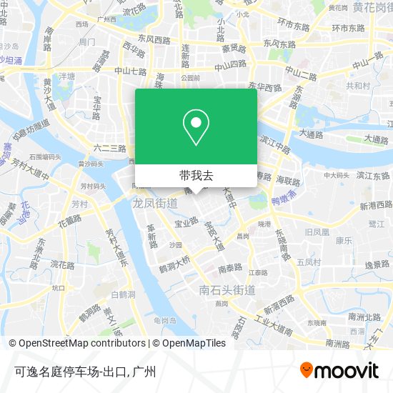 可逸名庭停车场-出口地图