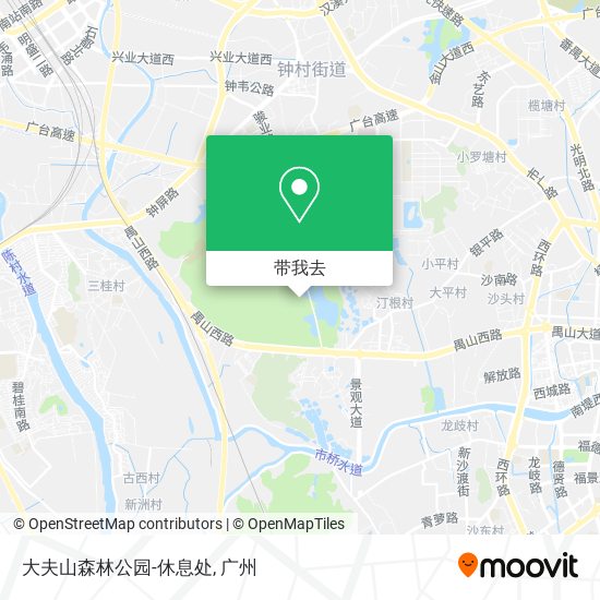 大夫山森林公园-休息处地图