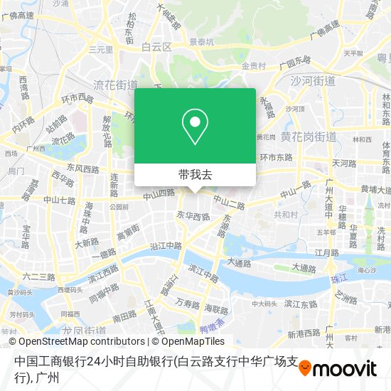 中国工商银行24小时自助银行(白云路支行中华广场支行)地图