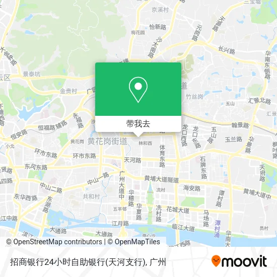 招商银行24小时自助银行(天河支行)地图