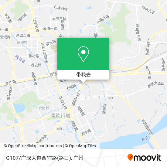 G107/广深大道西辅路(路口)地图