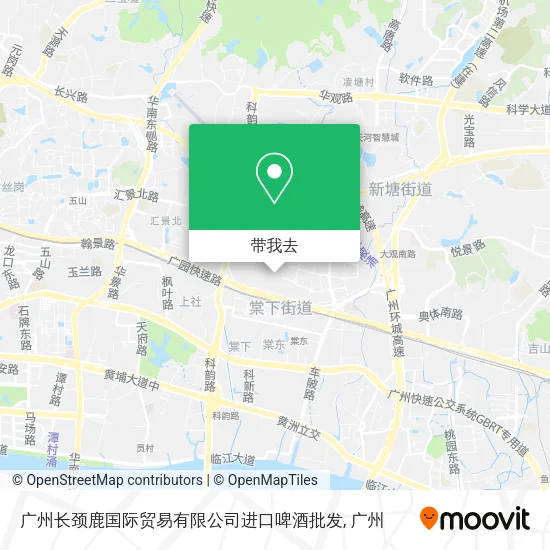 广州长颈鹿国际贸易有限公司进口啤酒批发地图