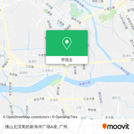 佛山北滘美的新海岸广场A座地图