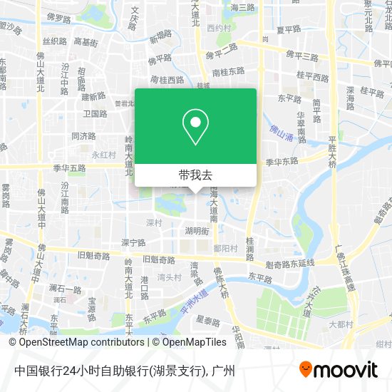 中国银行24小时自助银行(湖景支行)地图