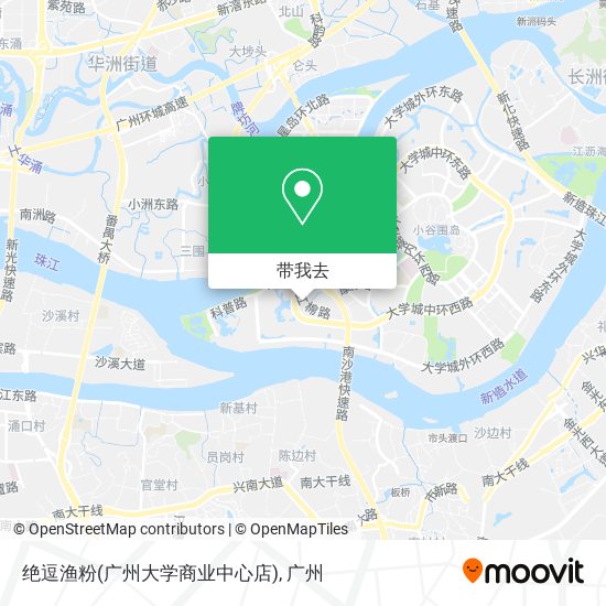 绝逗渔粉(广州大学商业中心店)地图
