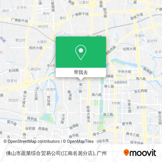 佛山市蔬菜综合贸易公司(江南名居分店)地图