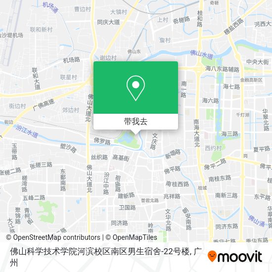 佛山科学技术学院河滨校区南区男生宿舍-22号楼地图