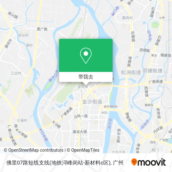 佛里07路短线支线(地铁浔峰岗站-新材料c区)地图