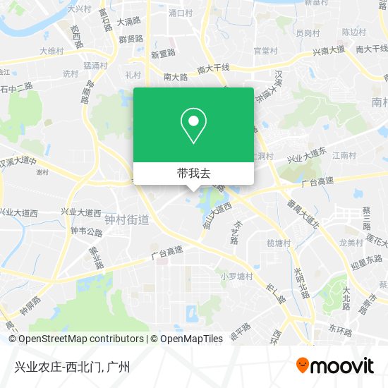 兴业农庄-西北门地图