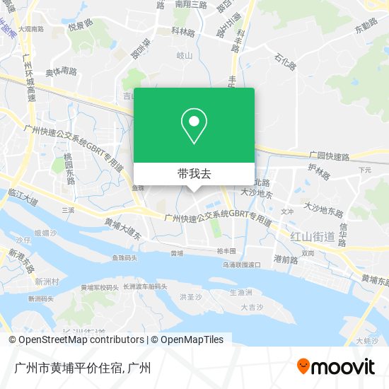 广州市黄埔平价住宿地图