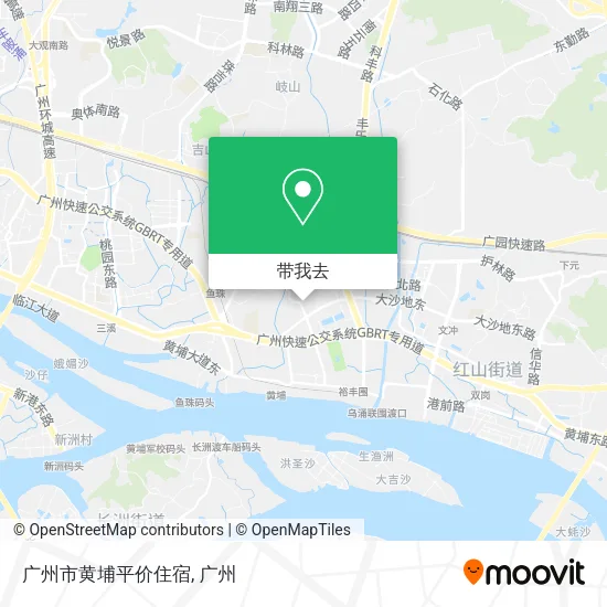 广州市黄埔平价住宿地图