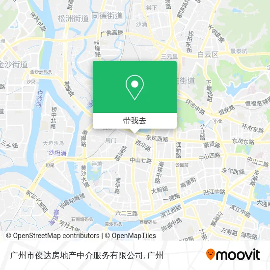 广州市俊达房地产中介服务有限公司地图