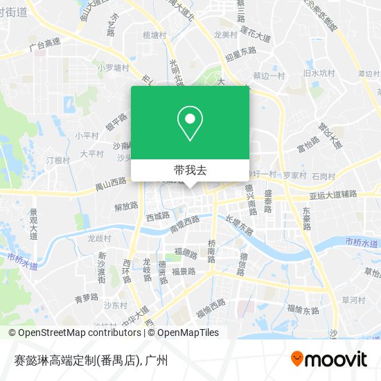 赛懿琳高端定制(番禺店)地图