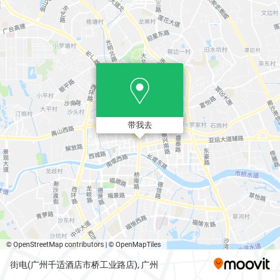 街电(广州千适酒店市桥工业路店)地图