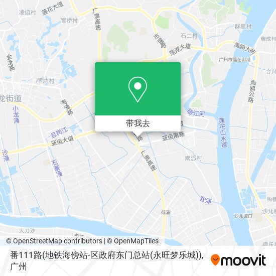 番111路(地铁海傍站-区政府东门总站(永旺梦乐城))地图